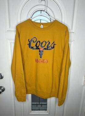 Coors Rodeo Crewneck Sweatshirt - Yellow - L